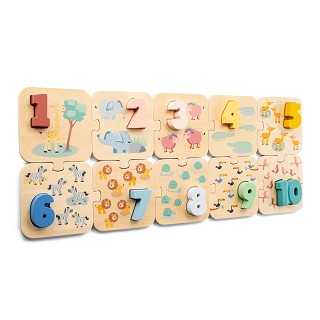 Nummer puzzel - safari